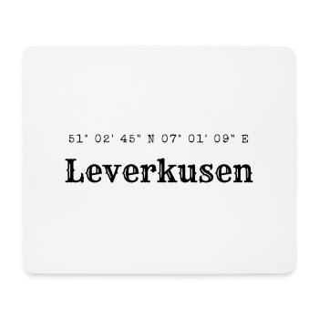 Leverkusen coordinates - Mouse Pad (horizontal) - white - Front
