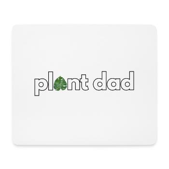 Crazy Plant Papa Plantes Amant Monstera Feuille - Tapis de souris (format paysage) - blanc - Devant