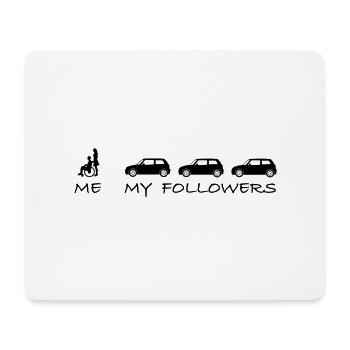 Ich und meine Follower | Rollstuhl, Behinderung - Mousepad (Querformat) - Weiß - Vorne