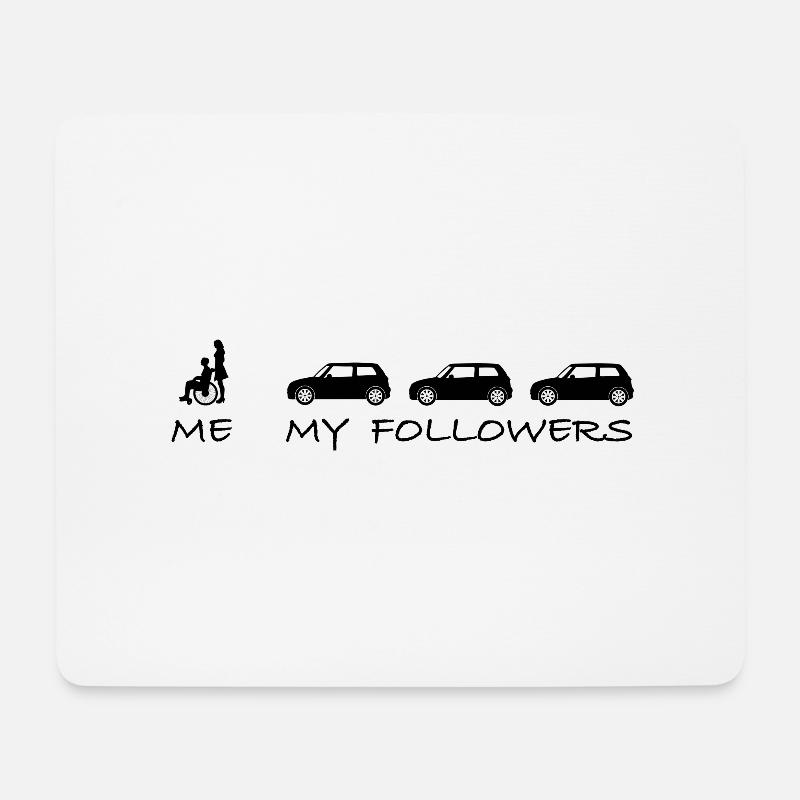 Moi et mes abonnés | Fauteuil roulant, Handicap - Tapis de souris (format paysage) - blanc