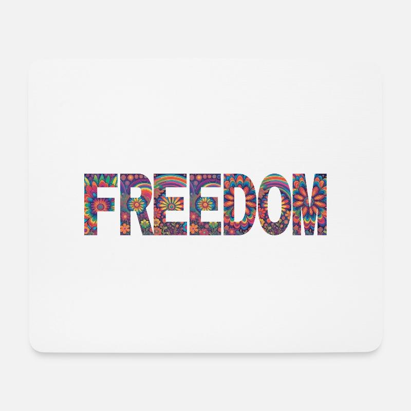Freedom - Mousepad (Querformat) - Weiß