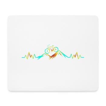 Mountain - Heartbeat - Mountain biking - Mouse Pad (horizontal) - white - Front