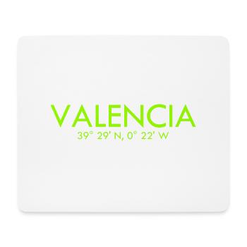 Valencia Spain Coordinates Latitude Longitude - Mousepad (Querformat) - Weiß - Vorne