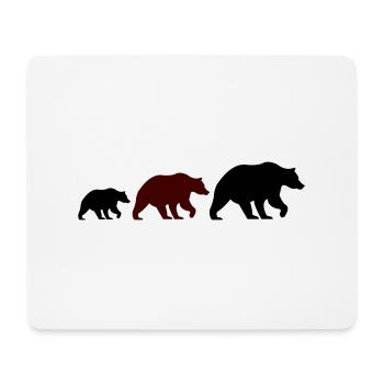 Famille Bear - Tapis de souris (format paysage) - blanc - Devant