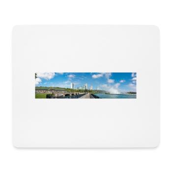 Die Skyline von Niagara City und das Panorama der Niagarafälle - Mousepad (Querformat) - Weiß - Vorne