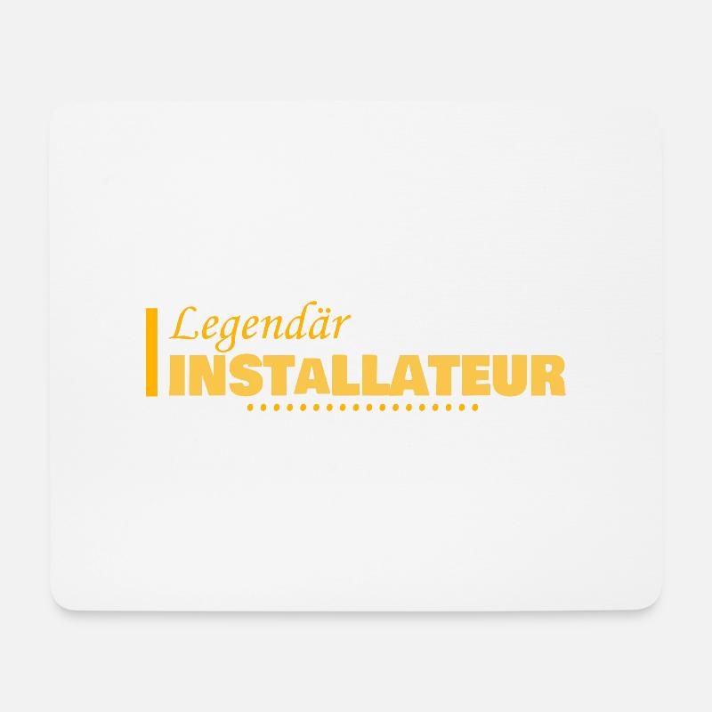 Beruf Installateur - Mousepad (Querformat) - Weiß
