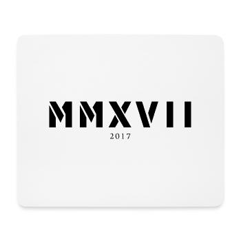 Römische Zahl Geburtsjahr Made in 2017 - Mousepad (Querformat) - Weiß - Vorne