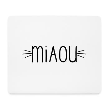 Miaou propriétaire de chat - Tapis de souris (format paysage) - blanc - Devant