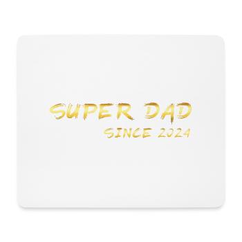 Super Dad since 2024 - Mousepad (Querformat) - Weiß - Vorne