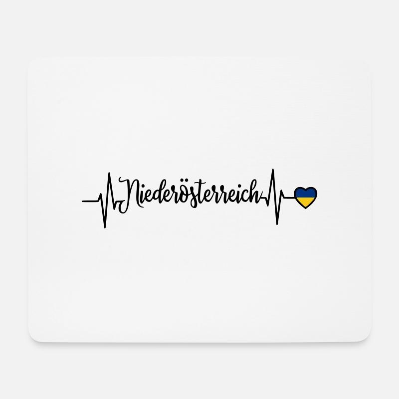 Niederösterreich Puls Herzlinie - Mousepad (Querformat) - Weiß