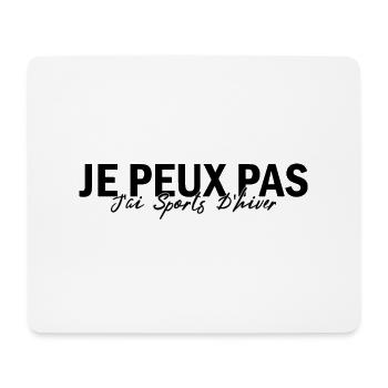 Je Peux Pas j'ai sports d'hiver - Tapis de souris (format paysage) - blanc - Devant