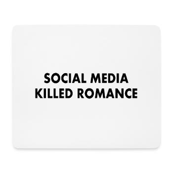 social media killed romance - Mousepad (Querformat) - Weiß - Vorne