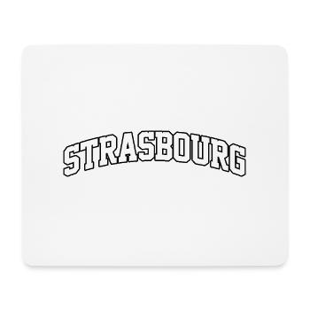 Straßburger Logo: Deutsch-französisches College-Design - Mousepad (Querformat) - Weiß - Vorne