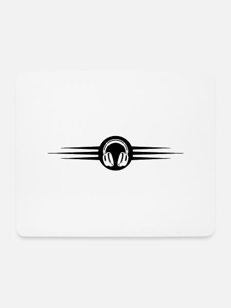 Kopfhörer Musik Symbol - Mousepad (Querformat) - Weiß