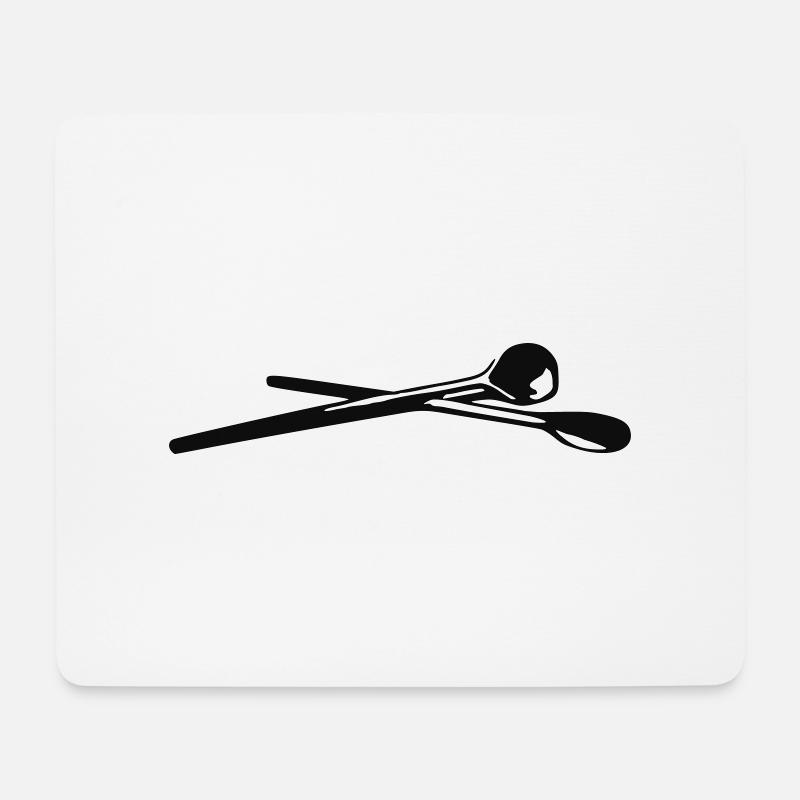 Kochlöffel - Mousepad (Querformat) - Weiß