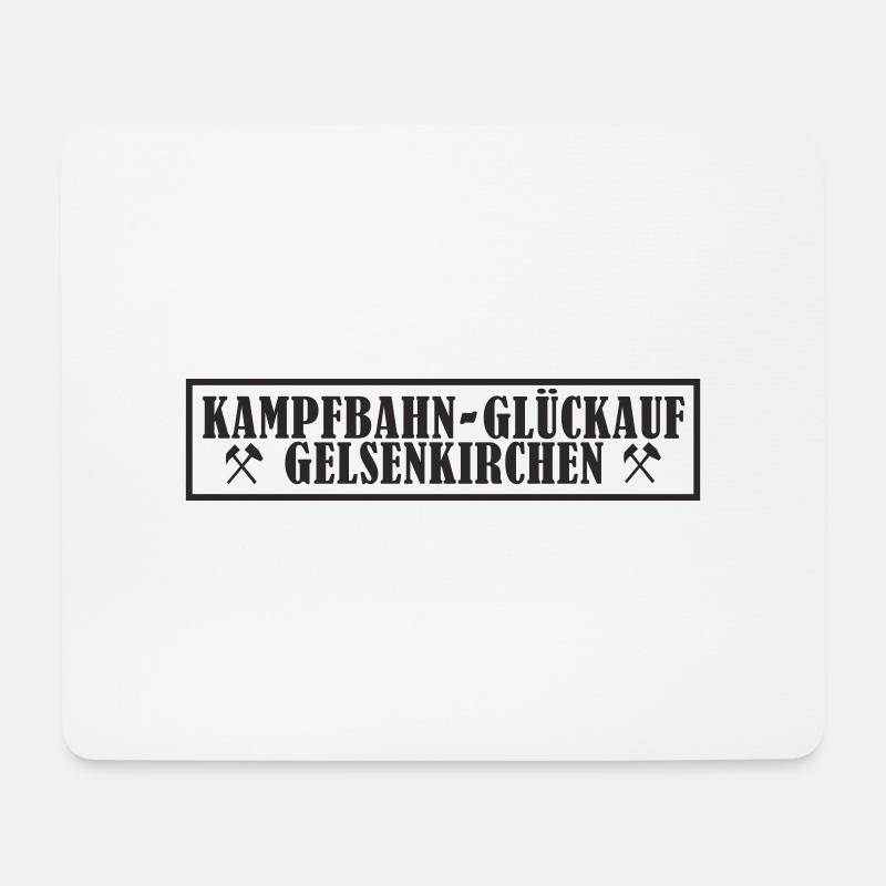 Glückauf Kampfbahn - Mousepad (Querformat) - Weiß