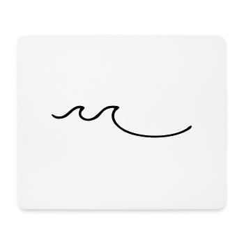 wellen - Mousepad (Querformat) - Weiß - Vorne