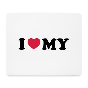 i_love_my_2_color - Mouse Pad (horizontal) - white - Front