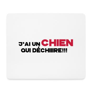 un chien qui déchire - Tapis de souris (format paysage) - blanc - Devant