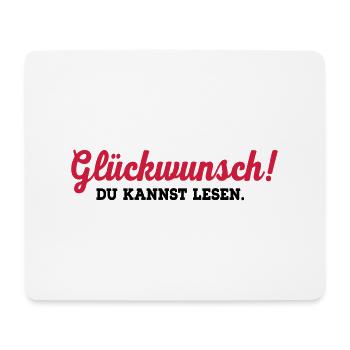 lesen - Mousepad (Querformat) - Weiß - Vorne