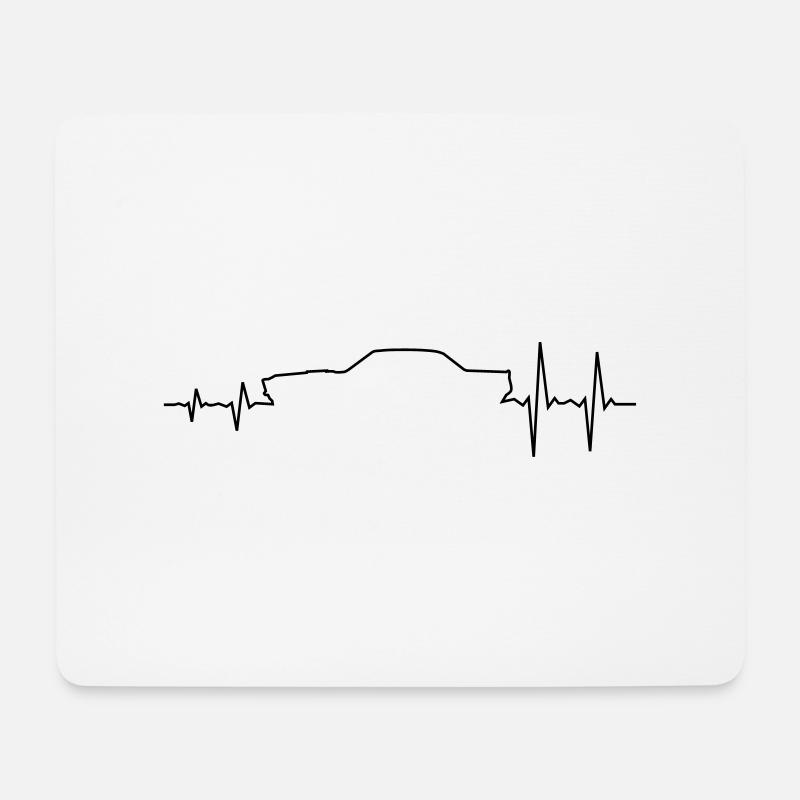 Wilder 1968 GT 500 Herzschlag - Mousepad (Querformat) - Weiß