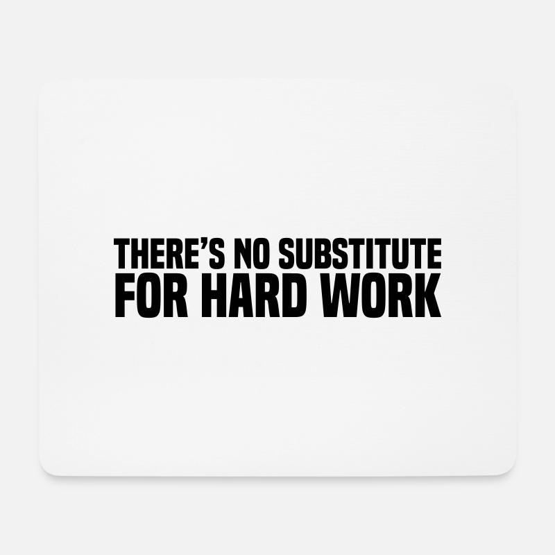 Hard Work - Mousepad (Querformat) - Weiß
