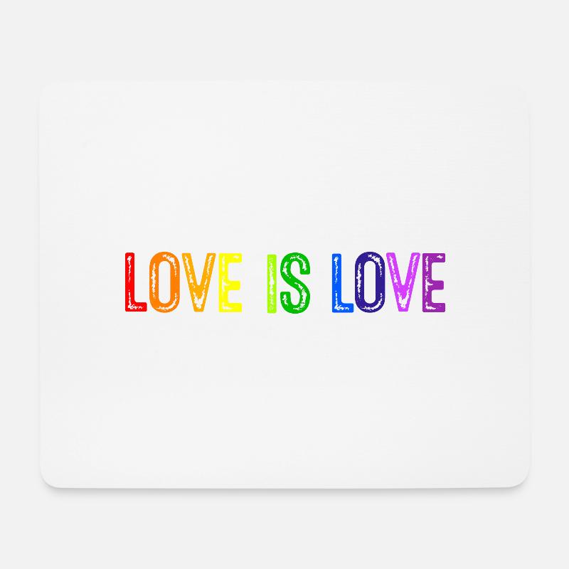Love is Love Rainbow colors - Mouse Pad (horizontal) - white