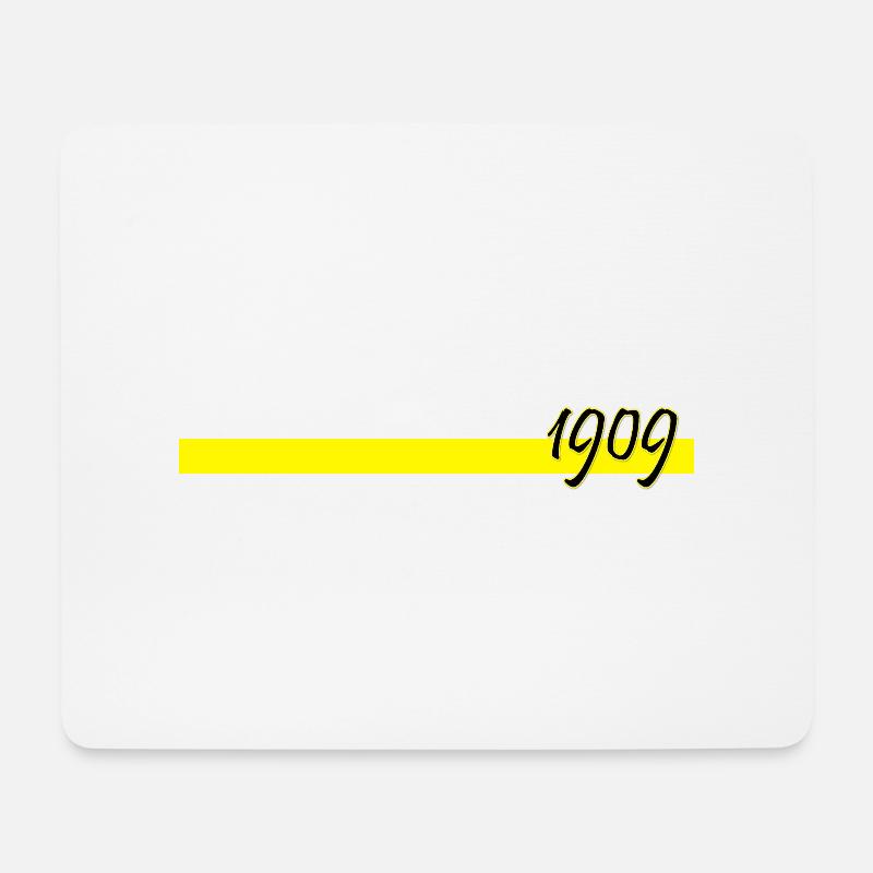 1909 mit gelbem Balken - Mousepad (Querformat) - Weiß