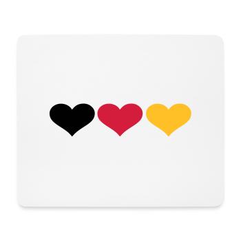 Deutschland Herzen - Mousepad (Querformat) - Weiß - Vorne
