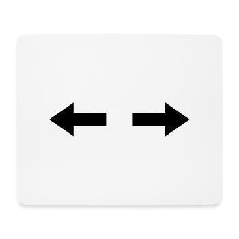 pfeil_seite__f1 - Mousepad (Querformat) - Weiß - Vorne