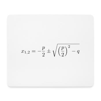 PQ Formel - Mousepad (Querformat) - Weiß - Vorne