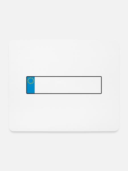 license plate europe_g1 - Mouse Pad (horizontal) - white
