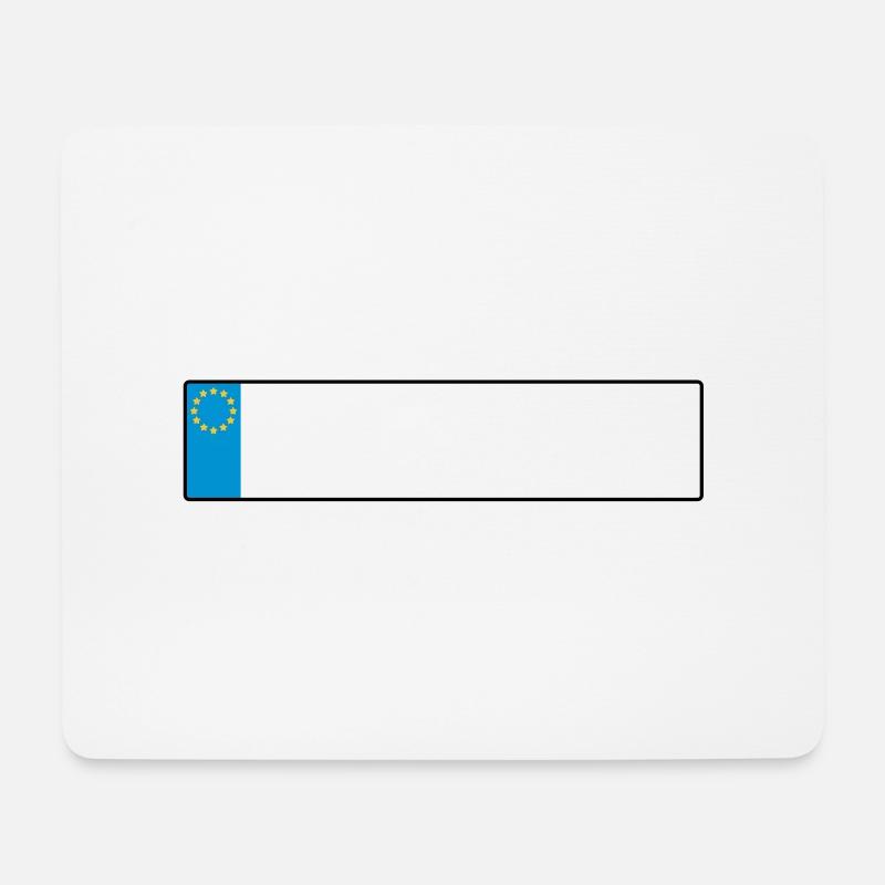 license plate europe_g1 - Mouse Pad (horizontal) - white
