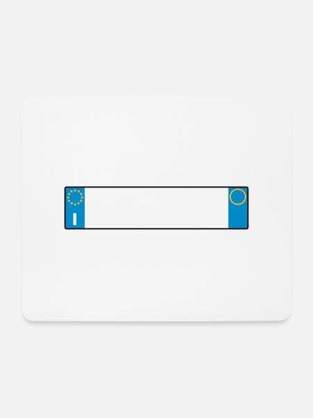 license plate Italy_g1 - Mouse Pad (horizontal) - white