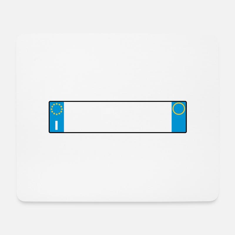 license plate Italy_g1 - Mouse Pad (horizontal) - white