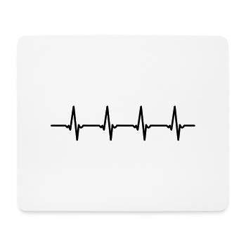 herzschlag__f1 - Mousepad (Querformat) - Weiß - Vorne