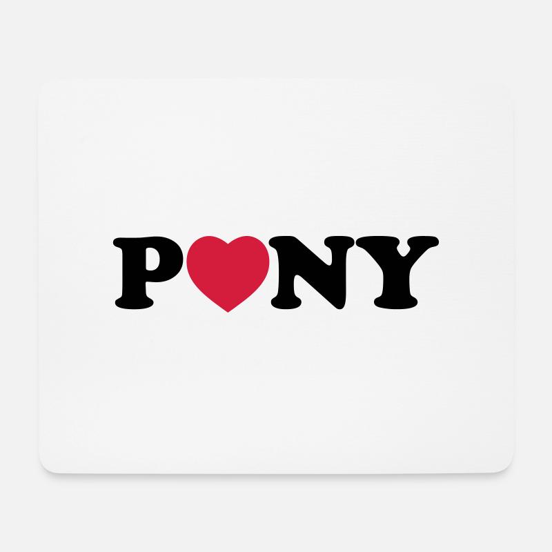 Pony heart - Mouse Pad (horizontal) - white