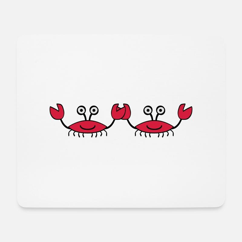 Crabs - Tapis de souris (format paysage) - blanc
