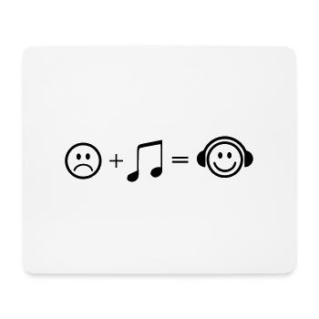 Musicien heureux - Tapis de souris (format paysage) - blanc - Devant