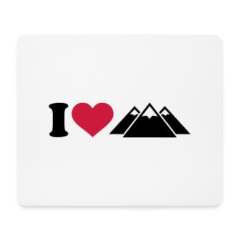 I love Mountains - Mouse Pad (horizontal) - white - Front