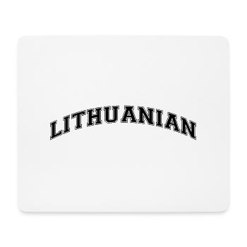 lithuanian college style curved logo - Mouse Pad (horizontal) - white - Front