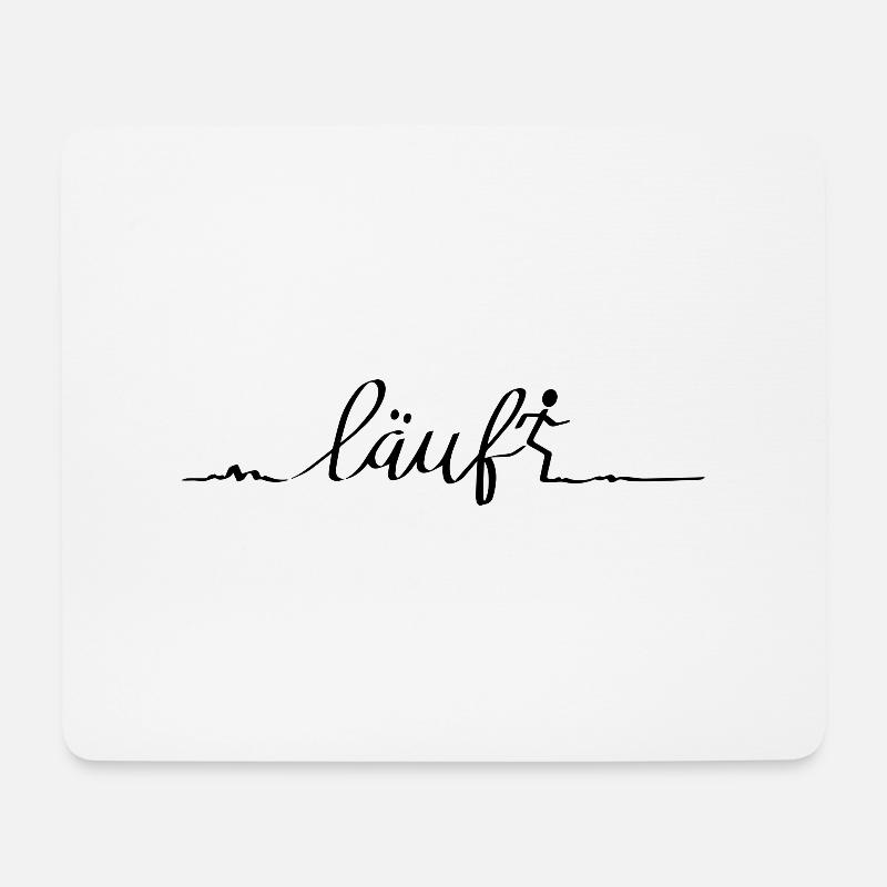 Runner - Mousepad (Querformat) - Weiß