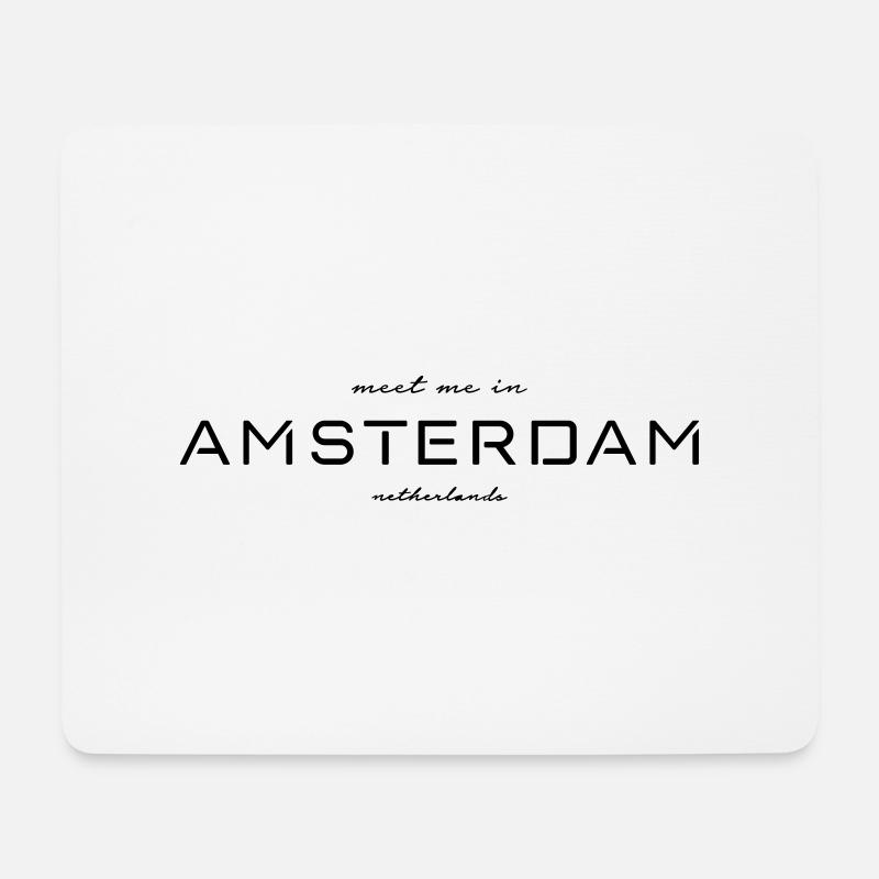 Meet me in Amsterdam - Mousepad (Querformat) - Weiß