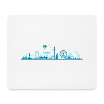 Skyline - München - Mousepad (Querformat) - Weiß - Vorne