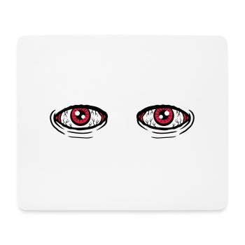 2 grosse Augen - Mousepad (Querformat) - Weiß - Vorne