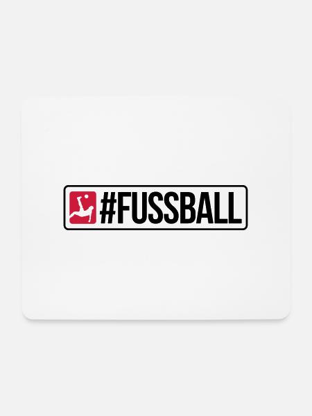 #FUSSBALL - Mousepad (Querformat) - Weiß