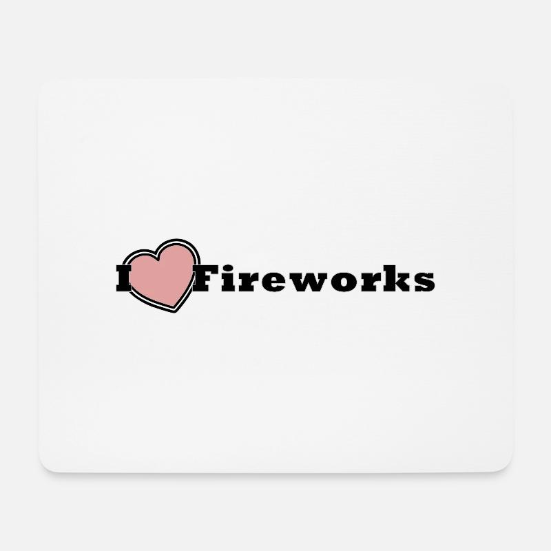 I Love Fireworks - Mouse Pad (horizontal) - white
