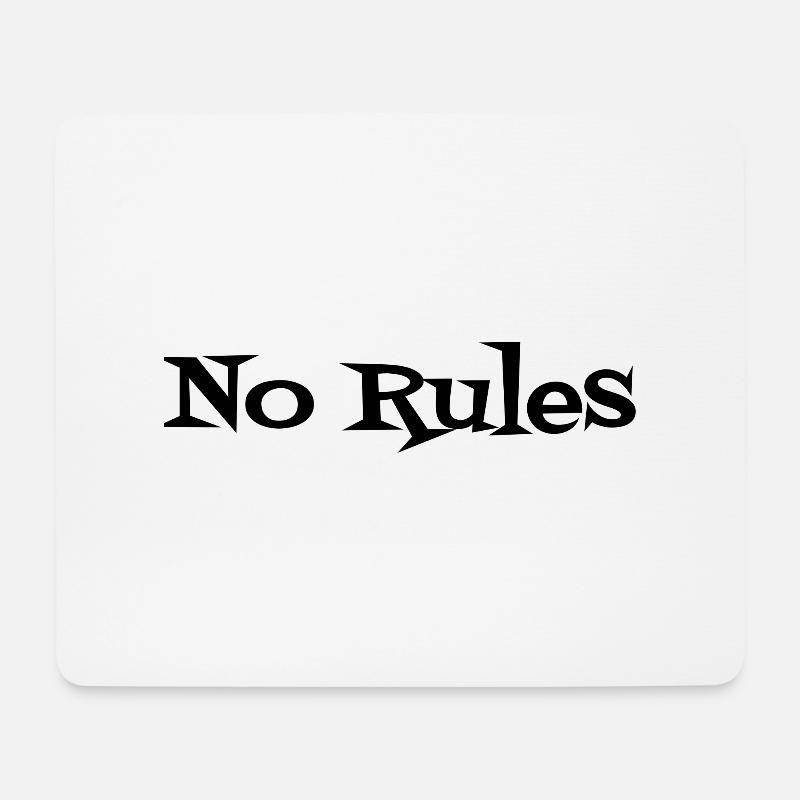 No rules - Mousepad (Querformat) - Weiß