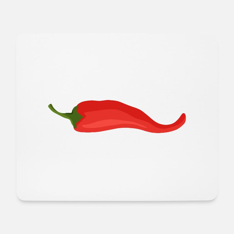 Chili Chilischote rot - Mousepad (Querformat) - Weiß
