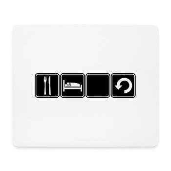 Eat Sleep Repeat - Mouse Pad (horizontal) - white - Front